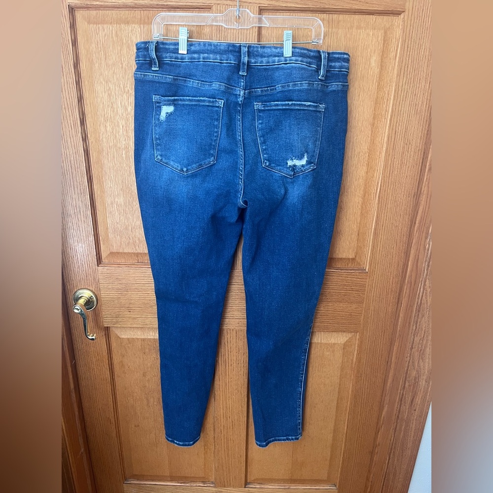 Flying Monkey Dark, mid rise  Blue Skinny Jeans - Picture 6 of 6